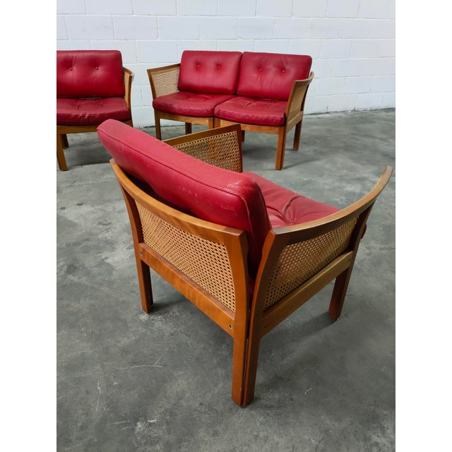 1980s Vintage Danish Chairs and Sofa from CFC Silkeborg, 1980, Set of 3 For Sale - Image 5 of 8