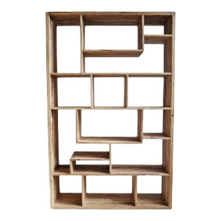 Salvaged Teak Modern Shelf For Sale