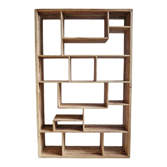 Salvaged Teak Modern Shelf For Sale