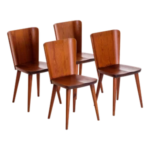Swedish Pine Chairs by Göran Malmvall, 1960s, Set of 4