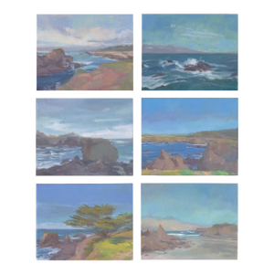 California Landscape Paintings, Set of 6 Original Oil Paintings by Michelle Farro