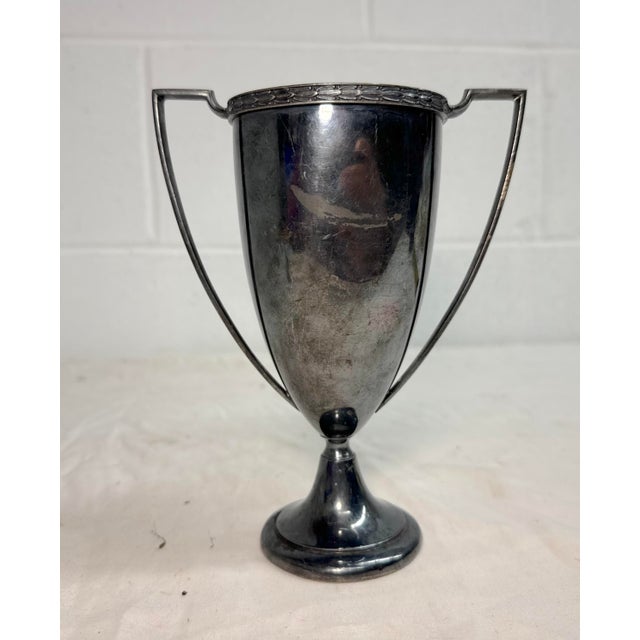 Metal Antique 1928 Manchester 220 Yds Low Hurdle Track Meet Silverplate Trophy Award For Sale - Image 7 of 10