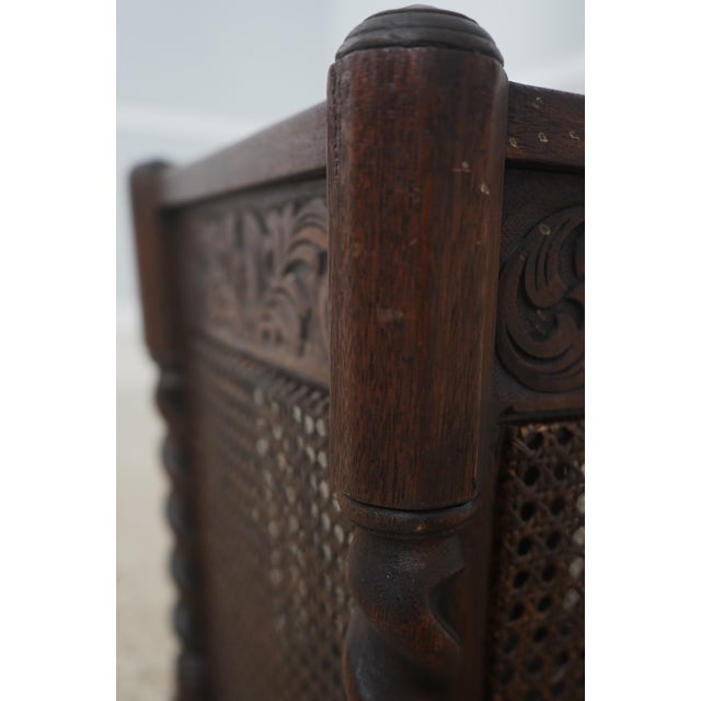 Brown Paine Magazine Rack W. Cane Sides For Sale - Image 8 of 13