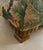 1980s Vintage Botanical Tapestry Ottoman on Carved Hardwood Feet For Sale - Image 5 of 8