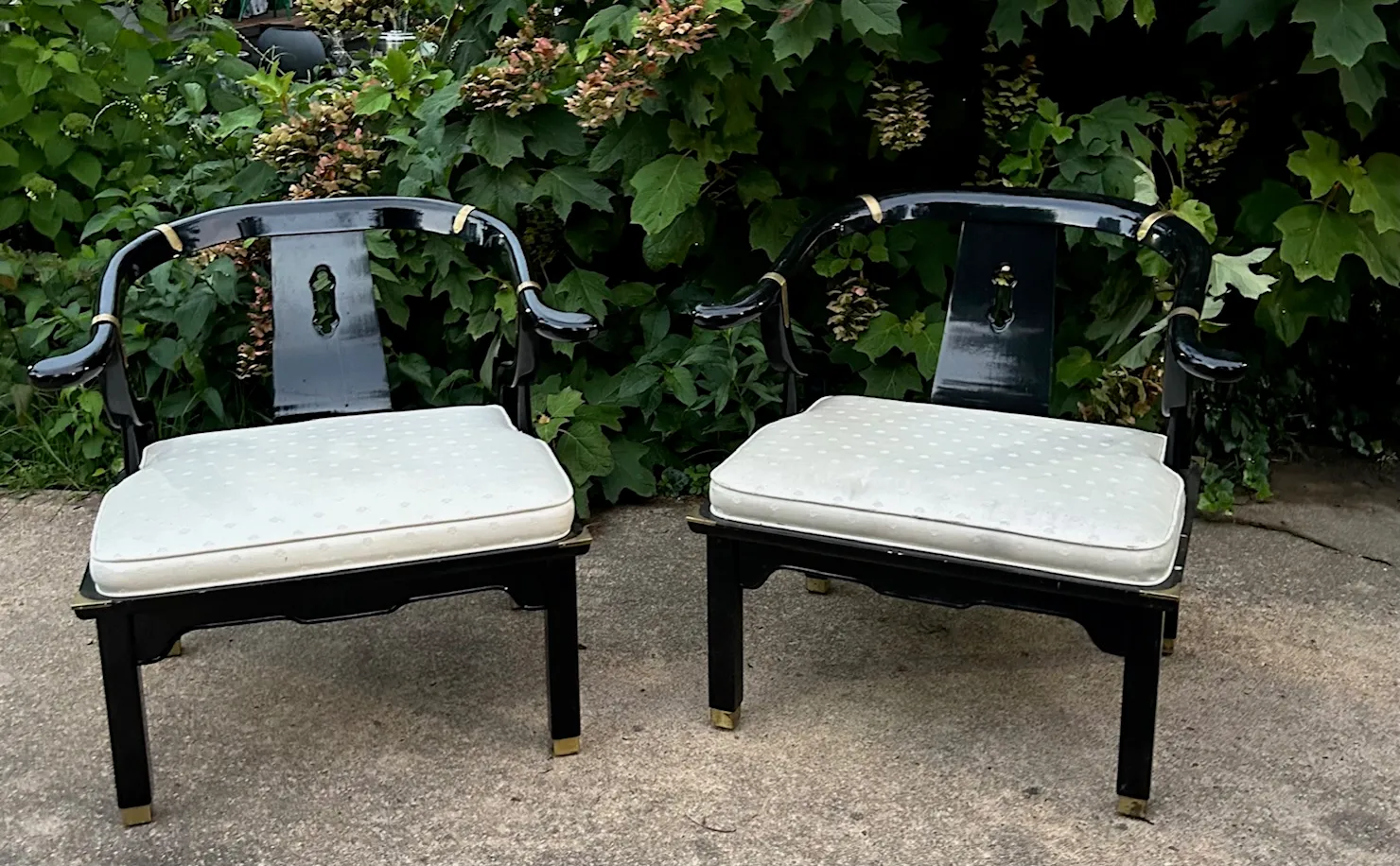 James Mont Style Chinoiserie Ming Horseshoe Chairs Attributed to