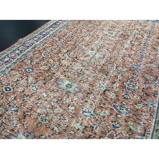 Boho Chic 1960s Turkish Ethnic Area Rug For Sale - Image 3 of 11