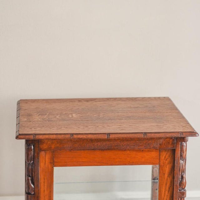 Art Nouveau Oak Display Cabinet, 1900s For Sale - Image 4 of 8