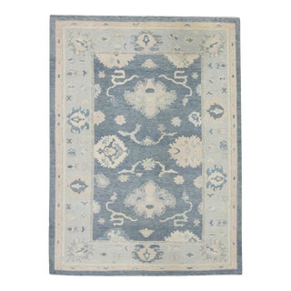 Modern Turkish Oushak Rug 6'1" x 8'3" For Sale