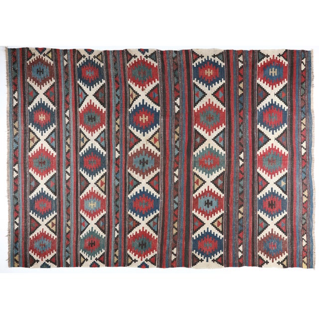 Antique Shirvan Kilim – Caucasian Flatweave, Late 19th Century -5' 11'' X 8' 11'' For Sale - Image 14 of 14