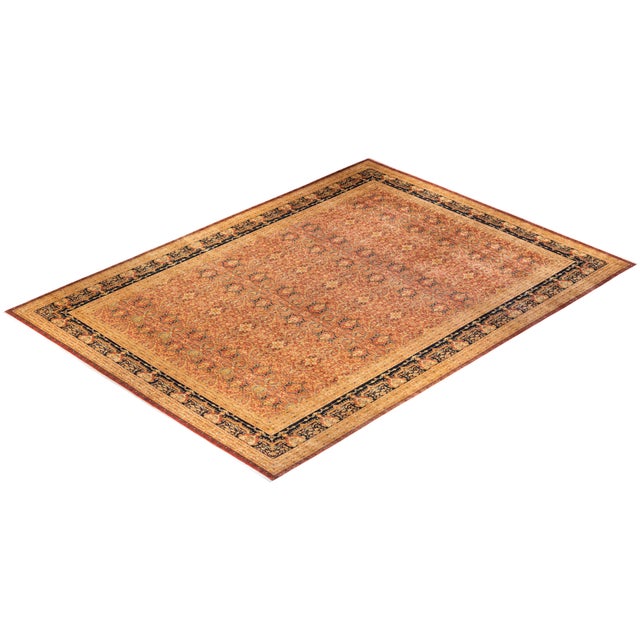Orange Mogul, One-of-a-Kind Hand-Knotted Area Rug - Orange, 12' 3" x 17' 1" For Sale - Image 8 of 8