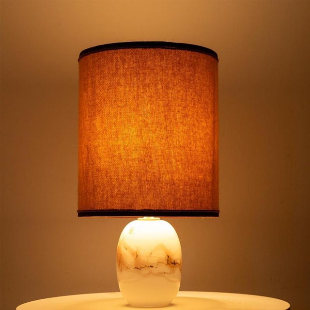 White and Pink Glass Table Lamps from Holmegaard, 1970, Set of 2 For Sale - Image 3 of 13