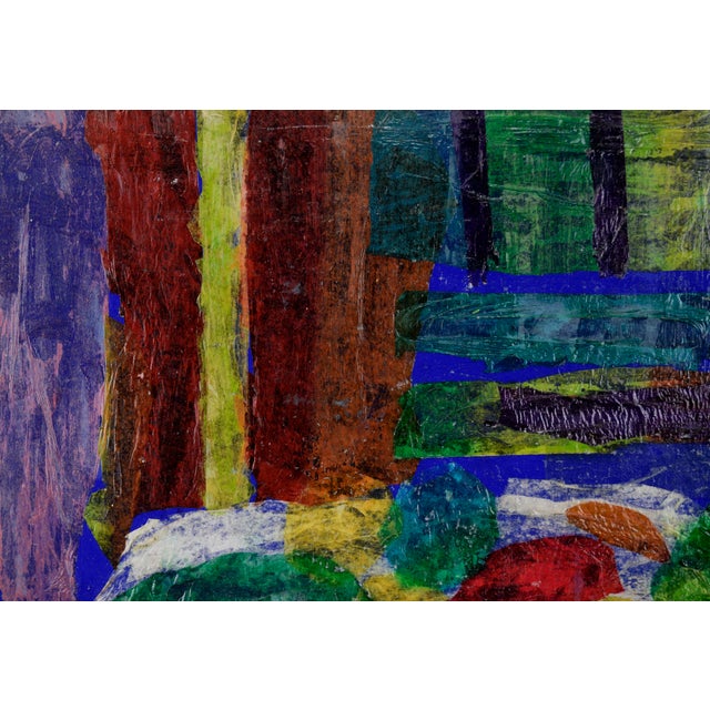 Mid Century Impressionist Still Life in Tissue Paper on Cardboard by Honora Berg For Sale - Image 4 of 5