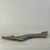 Robin's Egg Blue Early 20th Century Architectural Salvage Decorative Wood Valance Element in Blue Gray & Crescent Design For Sale - Image 8 of 12