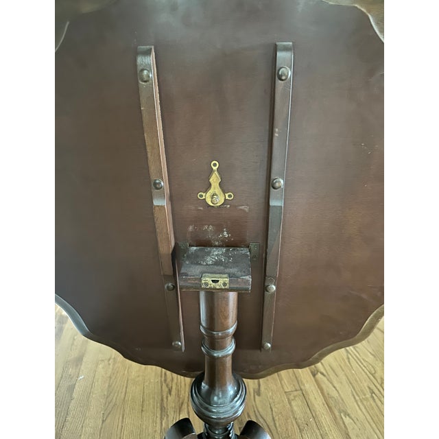 1950s Mahogany Tripod Tilt-Top Occasional Table (Pie Table) For Sale - Image 12 of 12