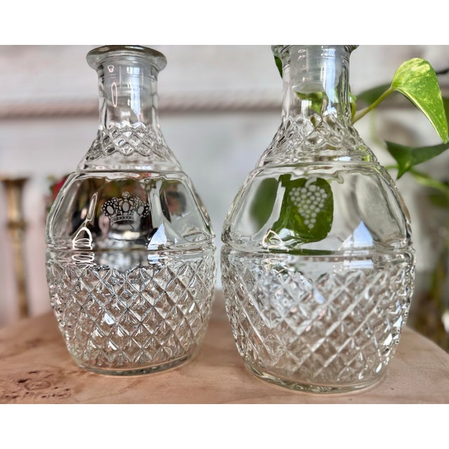 Mid 20th Century Vintage Princess House Inc. Crystal Decanter Set of 2 For Sale - Image 5 of 6