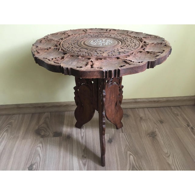 Carved Teak Coffee Table, 1970s For Sale - Image 9 of 12