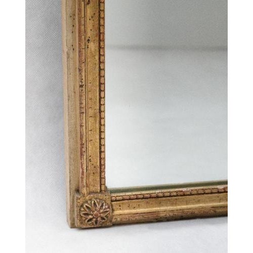 Small Louis XVI Giltwood Mirror with Floral Corners For Sale - Image 5 of 8