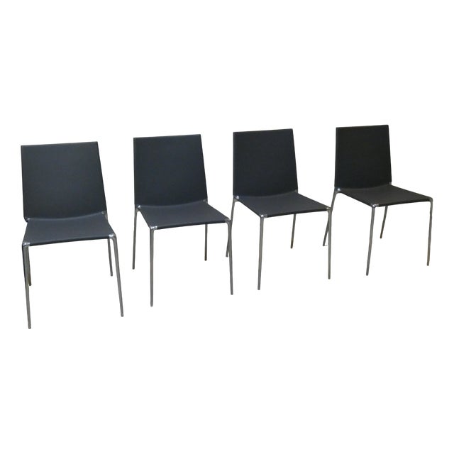 Aluminum and Polyurethane Chairs by Roberto Barbieri for B&B Italia, 2000s, Set of 4 For Sale