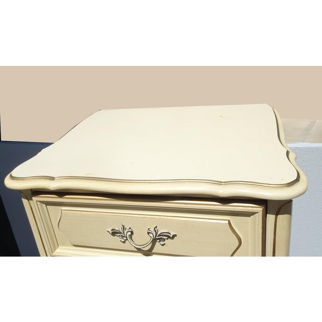 Brass Vintage French Provincial Authentic Henry Link Lingerie Tallboy Dresser W Brass For Sale - Image 8 of 16