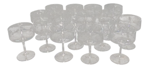 Lenox Sherbet or Champagne Crystal Glasses - Set of 16