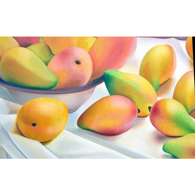 Mid Century Naturaleza Muerta Con Mangoes (Still Life W. Mangoes) by Francisco Dosamantes For Sale In Monterey, CA - Image 6 of 10