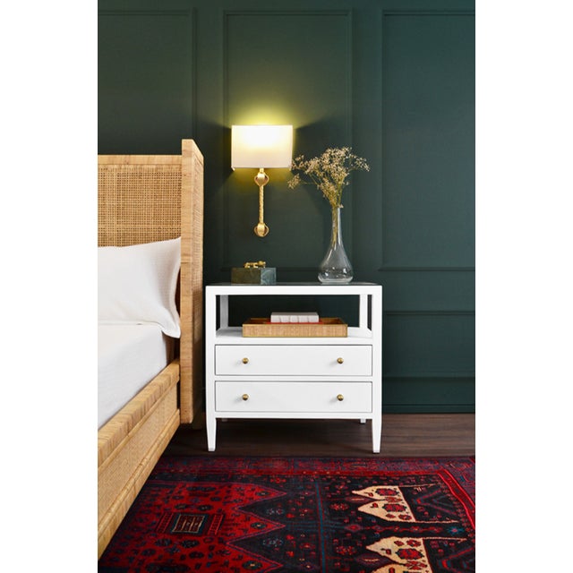 New special order item. Not vintage. Add coastal sophistication and functionality with the Douglas textured white linen...