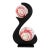 Vintage 1970s Sculptural S-Form Table Lamp With Two Patterned Globes For Sale