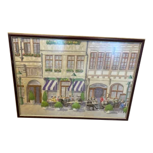 European Cafe Themed Watercolor by Lazo