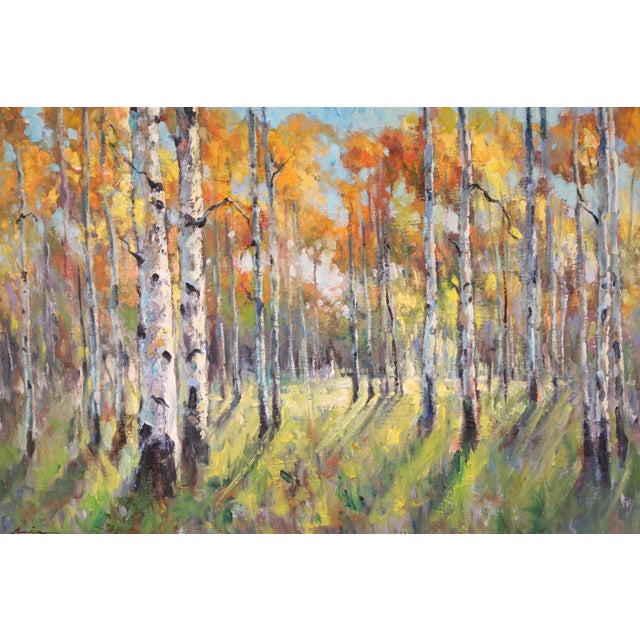 Impressionist Landscape Painting by Ebrahim Amin (Born 1950) For Sale - Image 4 of 11