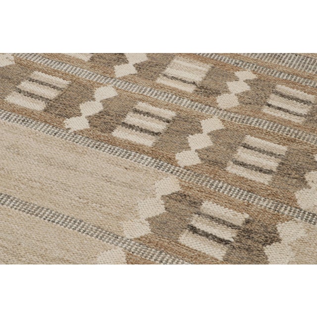 Not Yet Made - Made To Order Rug & Kilim’s Scandinavian Style Rug in Beige-Brown With Geometric Patterns - 3x10 For Sale - Image 5 of 7
