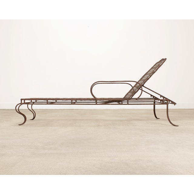 Late 20th Century Rose Tarlow Melrose House Twig Iron Garden Chaise Lounge For Sale - Image 5 of 18