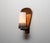 Italian Bronze and Black-Lacquered Steel Wall Sconce with Opaline Glass, 1950s For Sale - Image 4 of 9