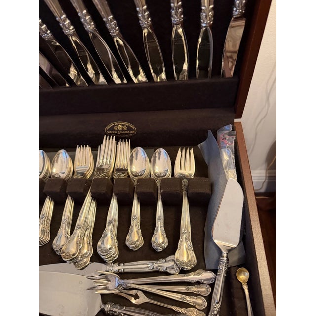Gorham Sterling Silver Chantilly Flatware Set 103 Pieces With Fitted Chest 1895 For Sale - Image 11 of 18