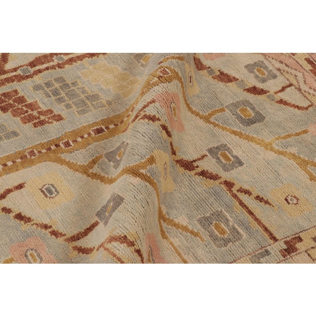 Textile Rug & Kilim’s Contemporary Oushak Rug in Beige & Brown With Tree of Life Patterns For Sale - Image 7 of 10