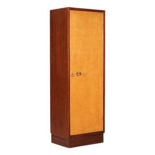 Mahogany Wardrobe with Coat Rack, 1950s For Sale