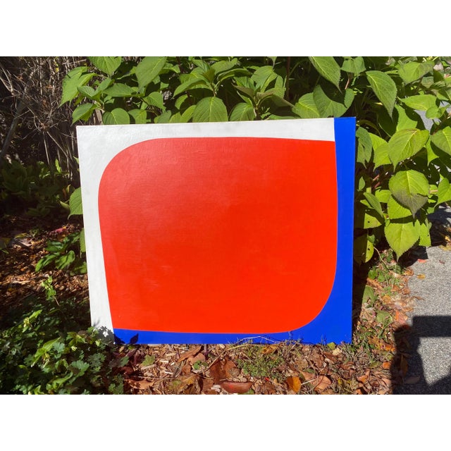 Large abstract oil on canvas from the estate of A. Sullo. Dated 1963. Un Framed Painted in his Roxbury Studio 36 x 30 inches