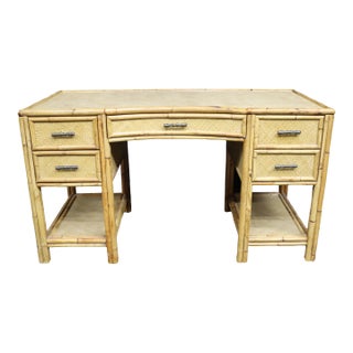 Bamboo & Rattan Desk For Sale