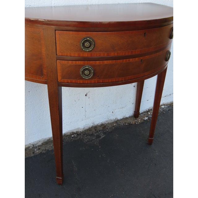 1940s Demilune Console Table Buffet Server 6562 For Sale - Image 16 of 18