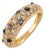 Vintage Sapphire Diamond 18k Yellow Gold Ring, Size 4.5 For Sale