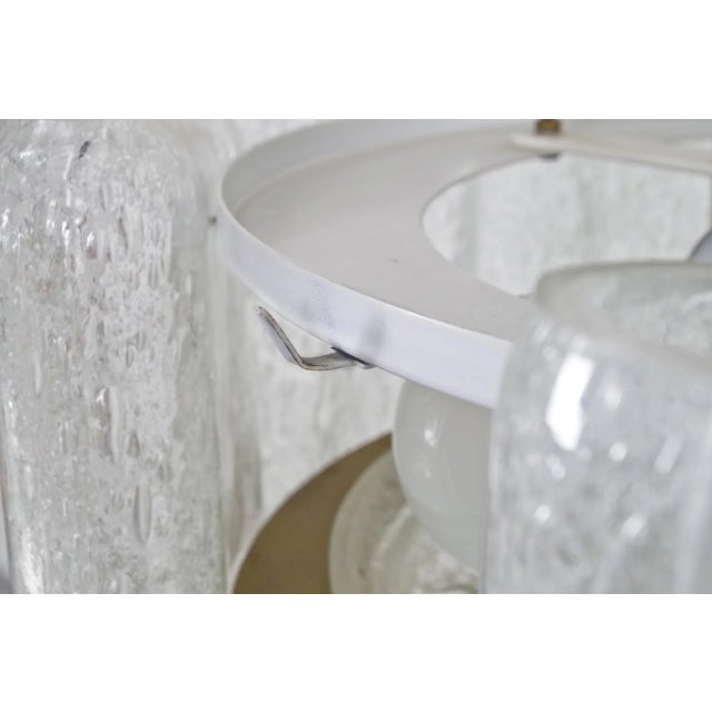 Mid-Century Ice Glass Chandelier from Doria For Sale - Image 12 of 15