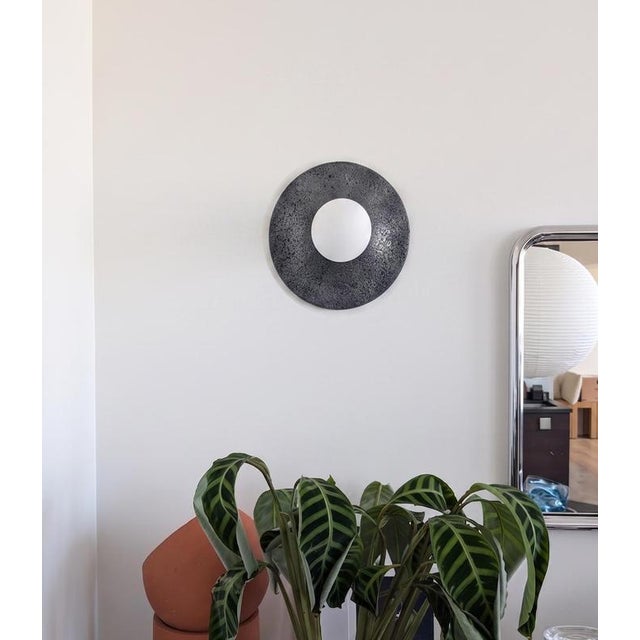 Basalte Glazed Lava Stone Wall Lamp by Clemence Birot For Sale - Image 12 of 18