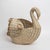 English 1970s Lucite Provence Rattan Swan Basket For Sale - Image 3 of 7
