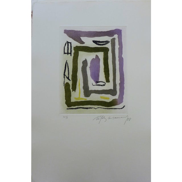 Alberto rafols casamada laberint 2, 1988 original etching on guarro paper hand-signed, dated and numbered edition of 60 +...