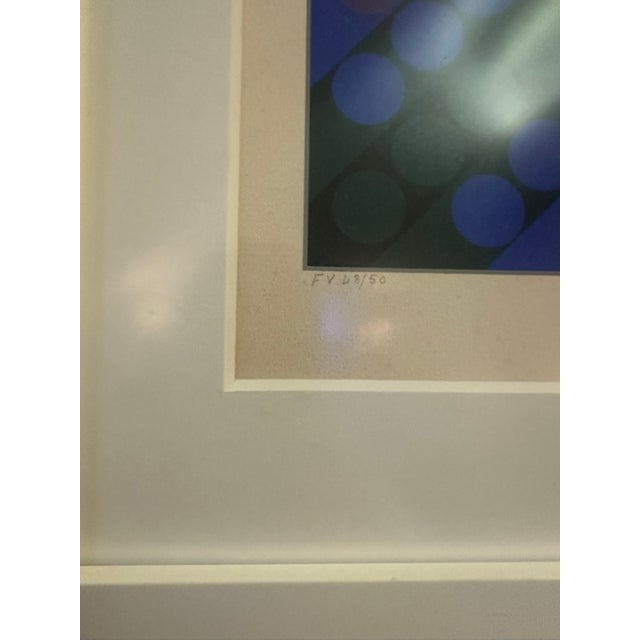Victor Vasarely Signed & Numbered Serigraph – "Planeta" (1972-1979) For Sale In Washington DC - Image 6 of 7