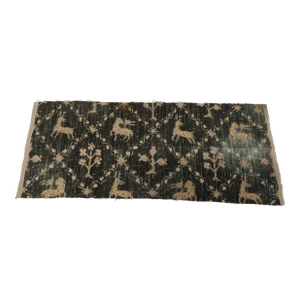 19Th C. Antique Green Silk Cut Velvet Gaufrage Textile Fragment