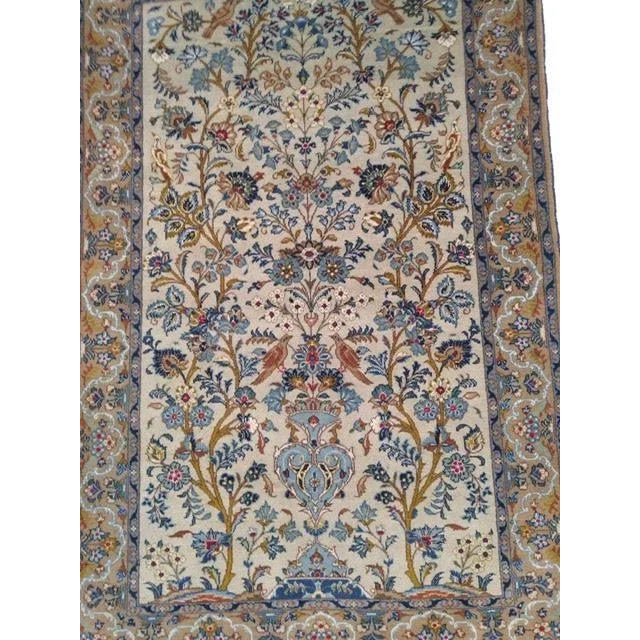 Textile 1970s Tree of Life Persian Kashan Rug For Sale - Image 7 of 10