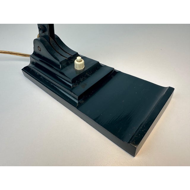Metal Vintage Notary Lamp in Bakelite and Cast Iron from Erpé, 1930s For Sale - Image 7 of 11