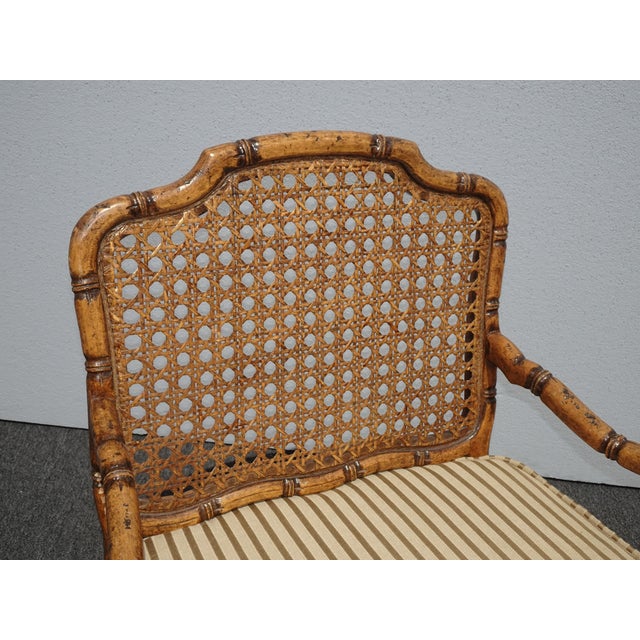 Vintage French Country Cane Faux Bamboo Accent Chair W Scrolled Armrests Italy Chairish