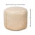 Beige Round Leather Ottoman For Sale - Image 10 of 10