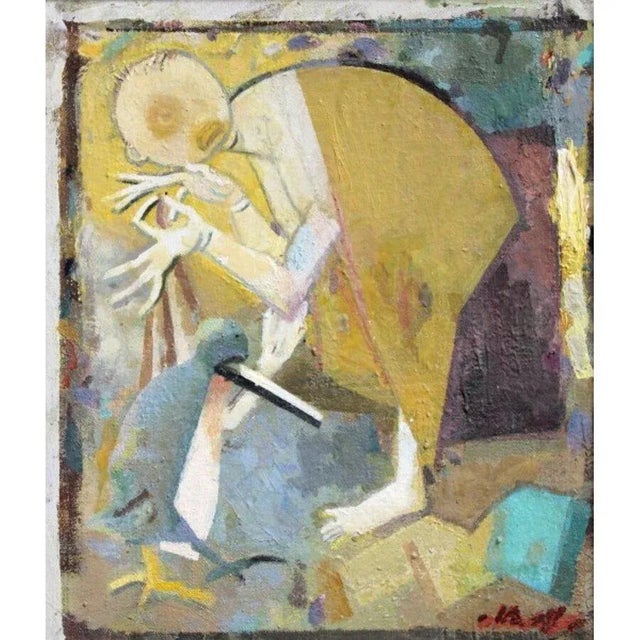 Victor Karnauh, A Conversation, OiI on Canvas, 1990s For Sale - Image 5 of 7